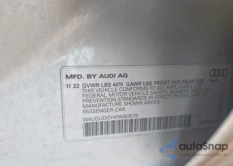 2023 Audi A3 Premium 40 Tfsi Quattro S Tronic из США, поврежденный, VIN WAUGUDGY4PA053579